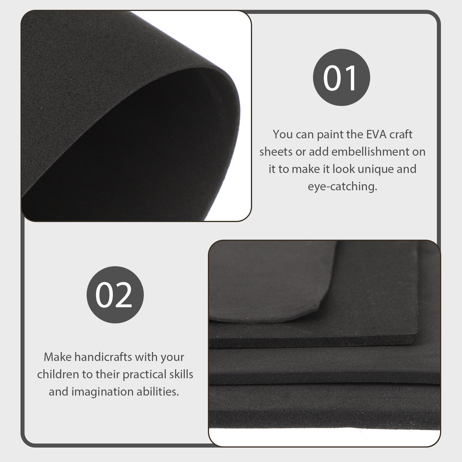 Cosplay Prop Foam Board - 4Pcs Eva Foam Board Sheets DIY