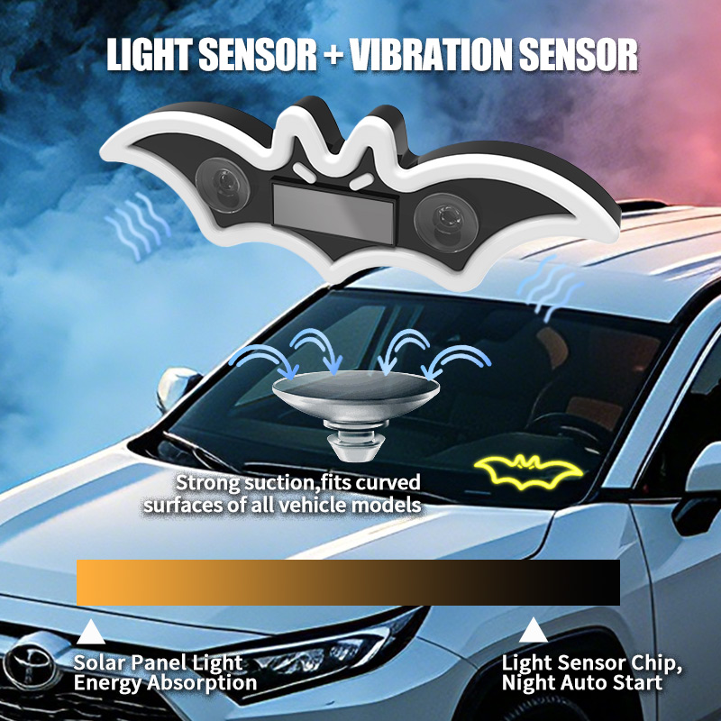 Led El Wire - Bat Pattern Car LED Colorful Triangle