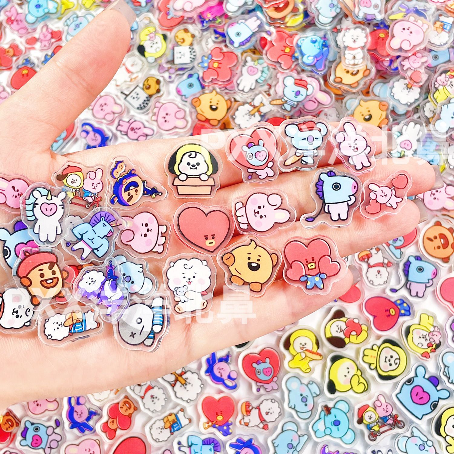 Acrylic Cosplay Prop - 100pcs BT21 BTS Single-Layer 1cm2cm4cm Acrylic