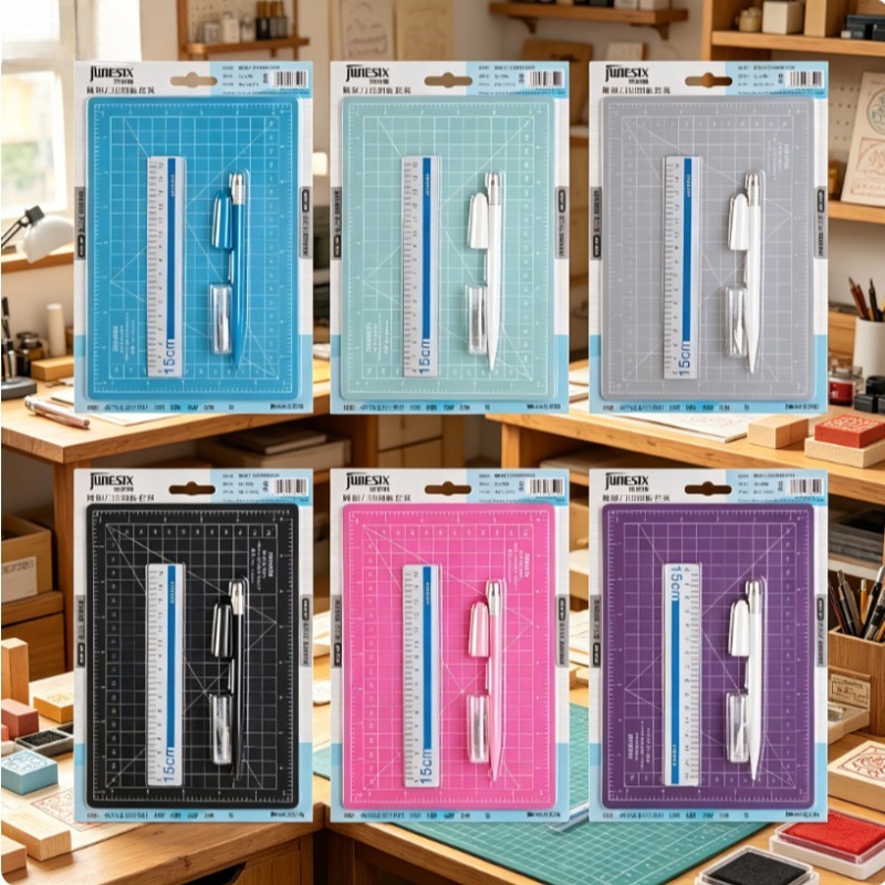 Craft Knife Set - Multifunctional Craft Cutting Pad Set Single-Sided