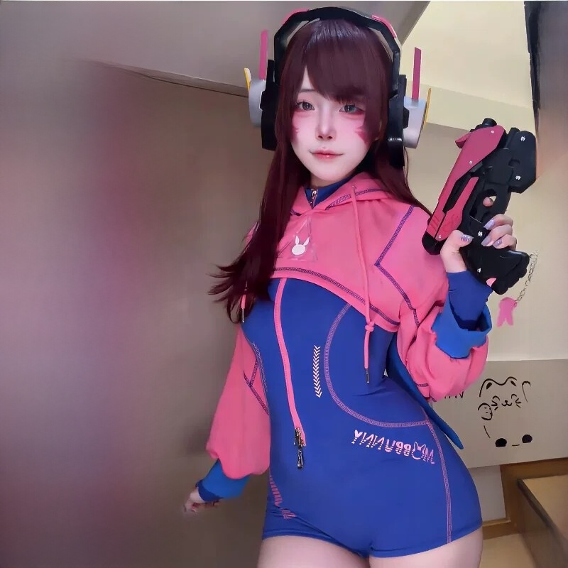  Cosplay Bunny Girl Song Hana  - Dva Cosplay Prop 评论和价格