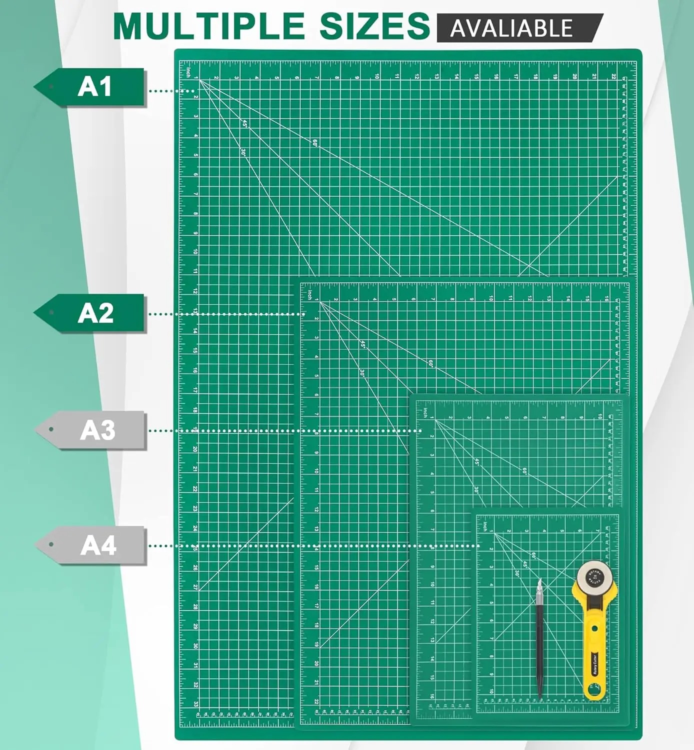 A2 A3 A4 A5 PVC Cutting Mat Do - Craft Knife Set 评论和价格